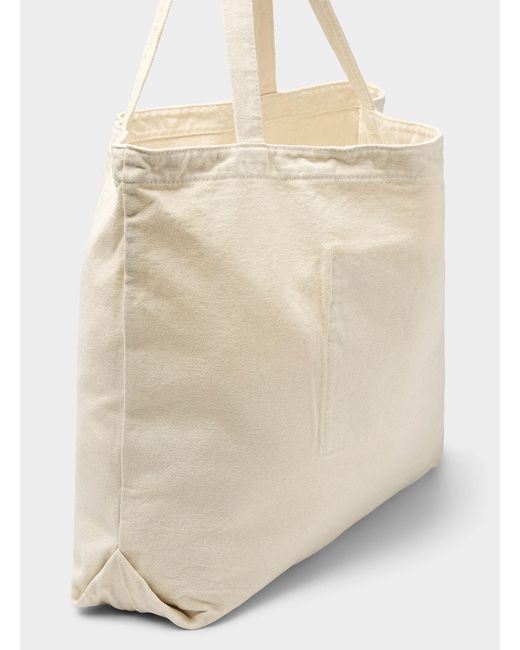 Le 31 Natural Large Faded Canvas Tote Imported From Seoul for men