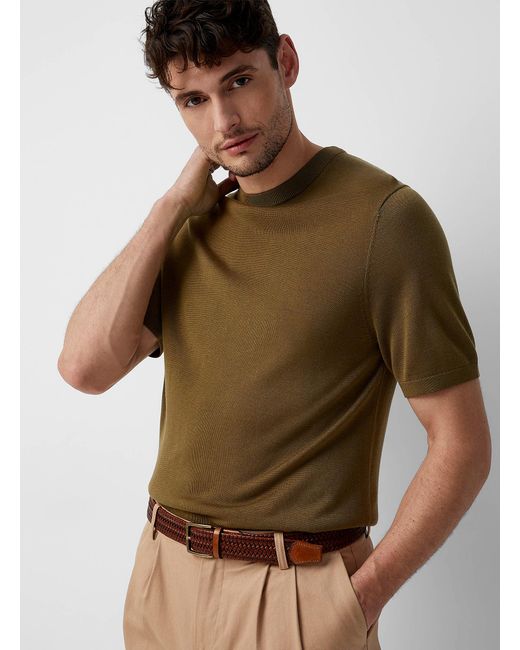 Le 31 Brown Soft Knit Sweater for men
