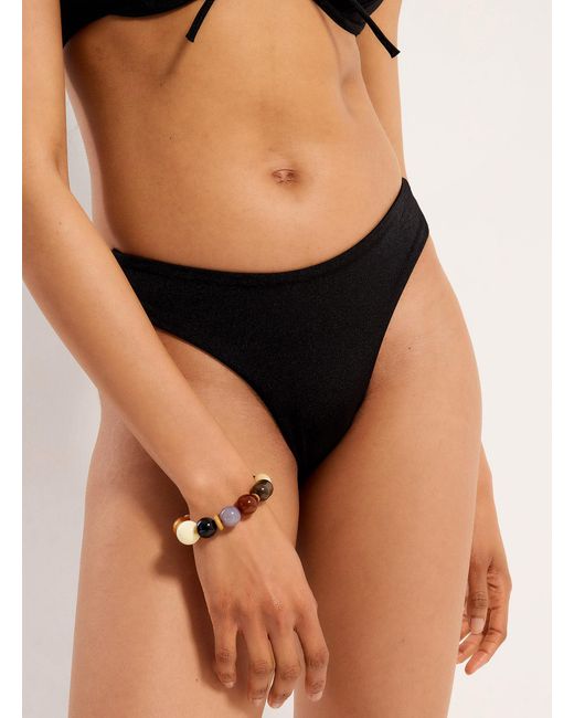 Simon's Black Ruffled Slim Bikini Bottom
