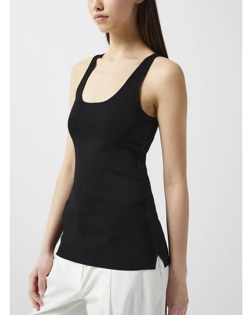 Totême  Black Sleek Compact Knit Cami