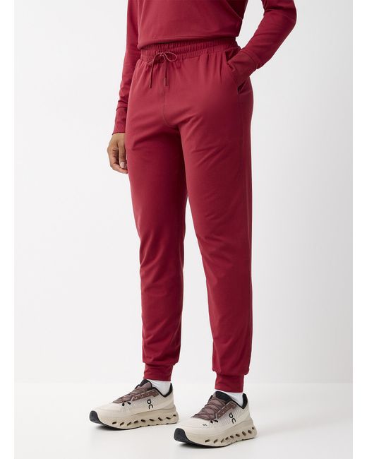 I.FIV5 Red Velvety Jersey joggers