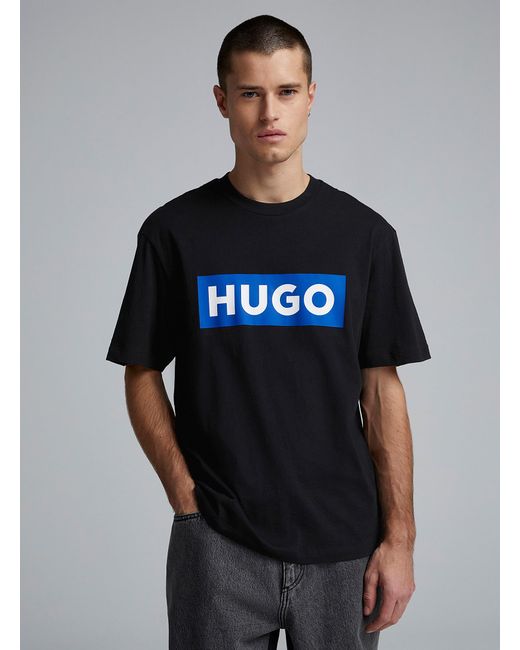 HUGO Black Blue Box Logo T for men