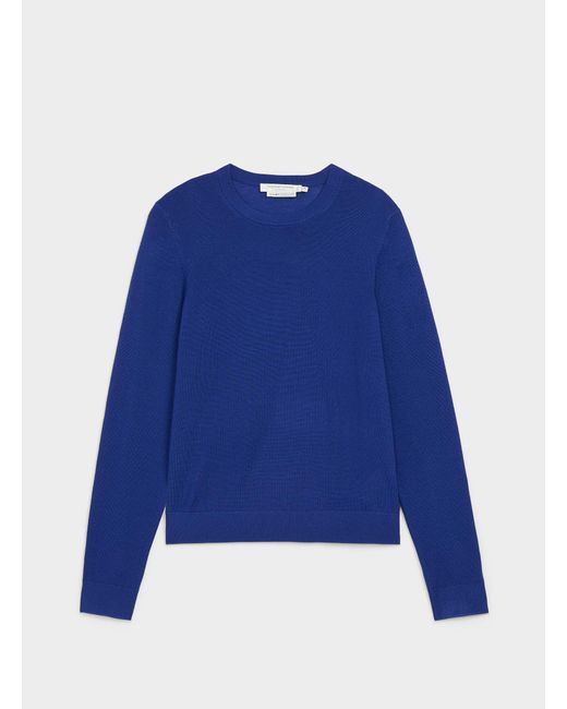 Contemporaine Blue Responsibly Sourced Merino Wool Crew