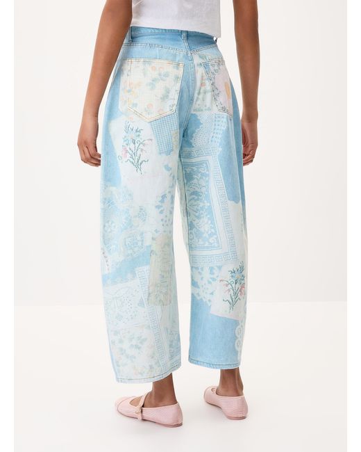 Twik Blue Patchwork Print Barrel