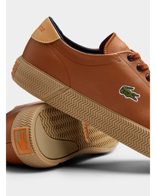 Lacoste Tan Gripshot Court Sneakers Men in Brown for Men | Lyst