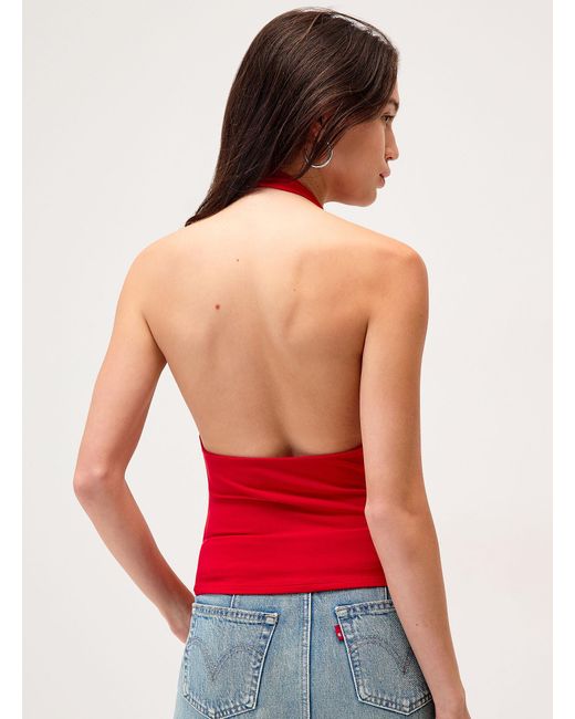 Twik Red Draped Halter