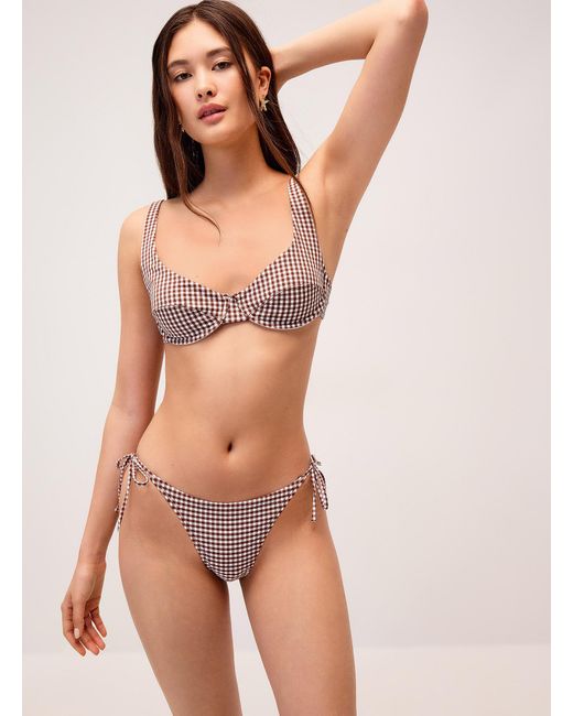 Simon's Multicolor Gingham String Cheeky Bottom