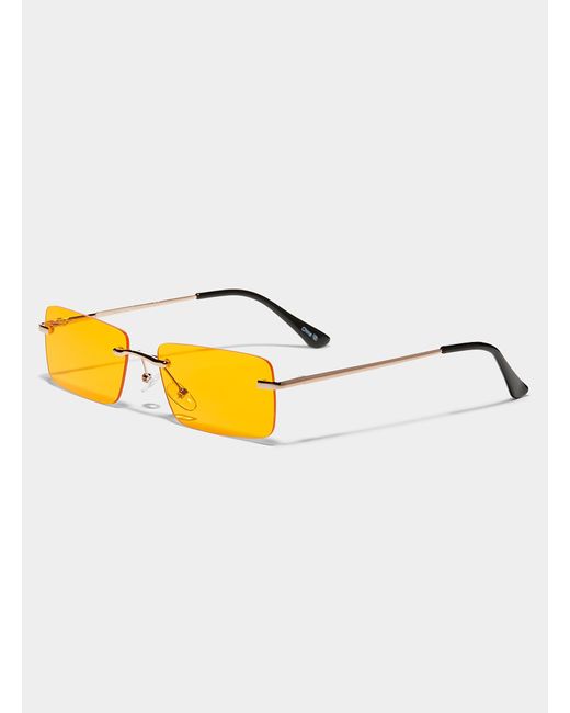 Le 31 Yellow Bobby Rectangular Sunglasses for men