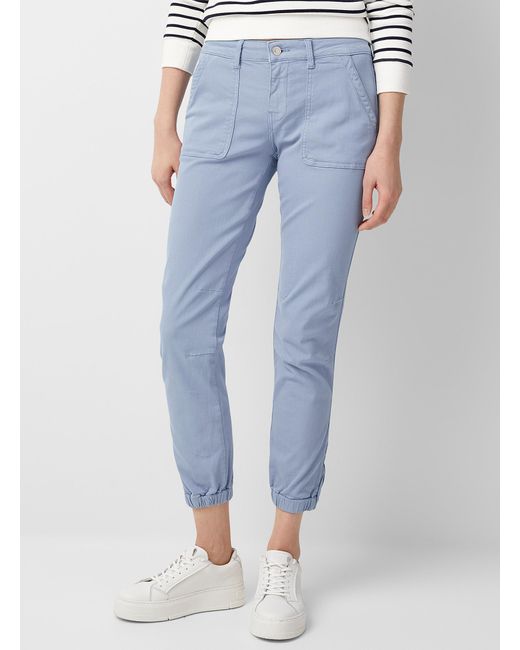Mavi Cotton Ivy Cargo Pant in Teal 