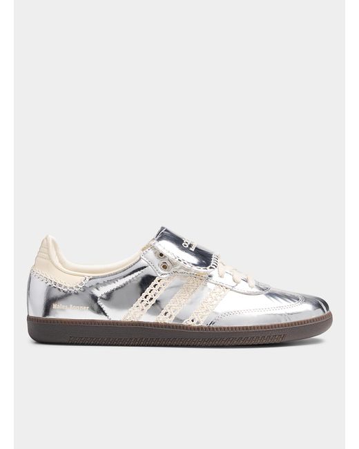 adidas Samba Silver Sneakers Unisex in White | Lyst