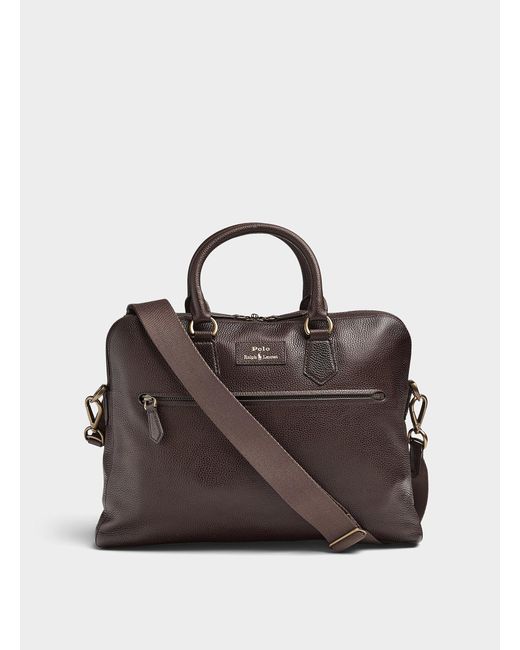 Polo Ralph Lauren Brown Golden Signature Genuine Leather Case for men