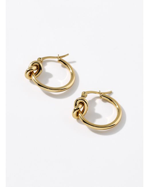 Simon's Metallic Knotted Ring Earrings