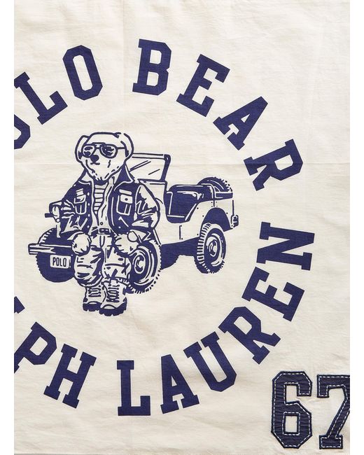 Polo Ralph Lauren Blue Adventurer Teddy Bear Scarf for men