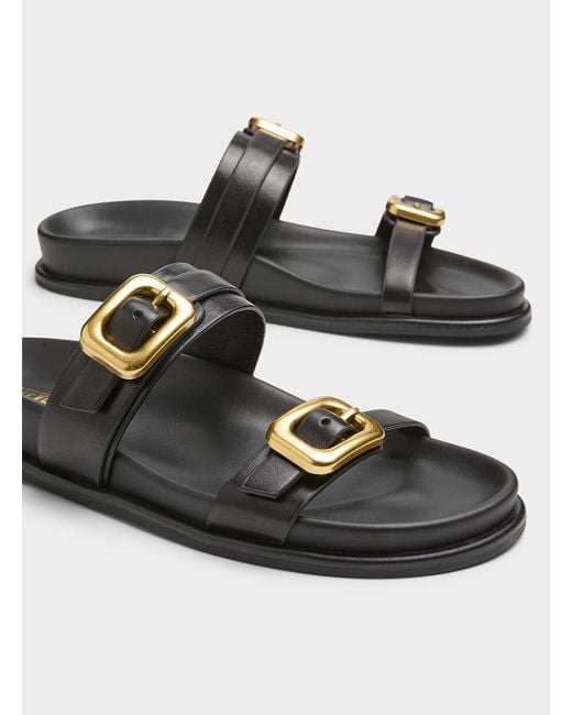 Steve Madden Black Zotta Slides Women