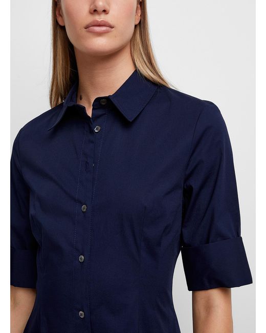 Staud Blue Joan Shirtdress