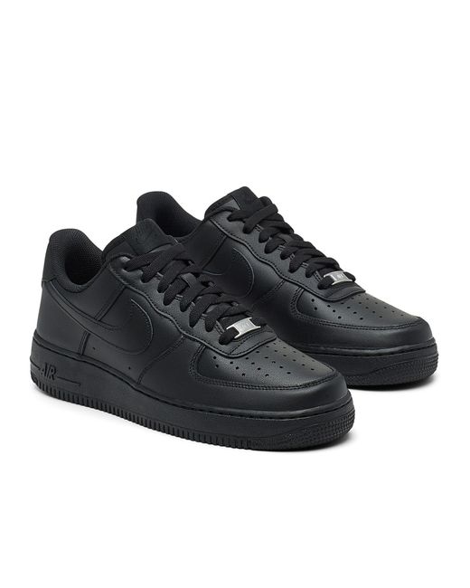 Nike Leather Air Force 1 '07 Sneakers Men in Black for Men | Lyst