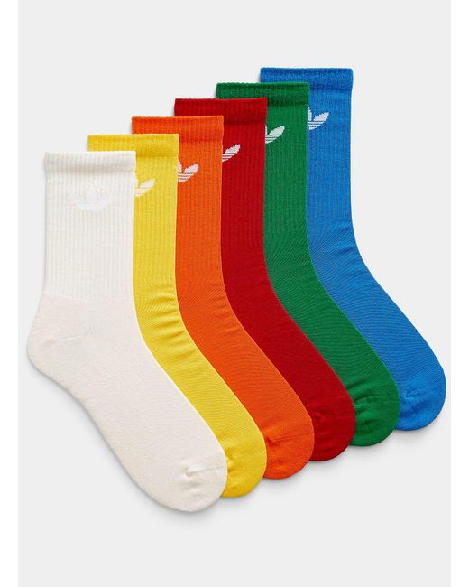 Adidas Originals Blue Colourful Athletic Socks 6 for men
