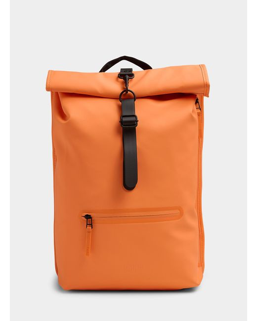 Rains Cantaloupe Rolltop Backpack in Orange for Men | Lyst