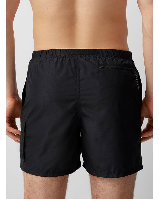 Nike Belted Cargo Swim Short in Black 