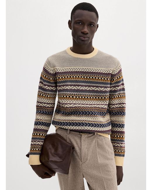 Lindbergh Multicolor Boreal Jacquard Sweater for men