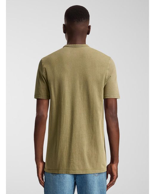 Le 31 Green Muted Colour Jersey T for men