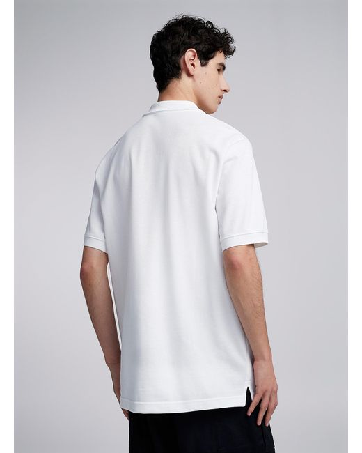 Nike White Small Logo Piqué Polo for men