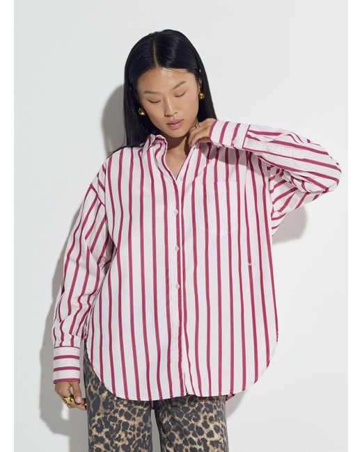 JJXX White Jamie Loose Striped Shirt
