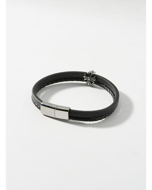 Le 31 Blue Grooved Cross Double for men