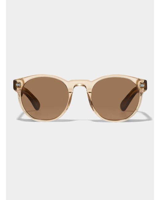 Spitfire Brown Cut Ninety Five Round Sunglasses