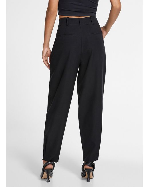 Icône Black Touch Of Wool Pleated Balloon Pant