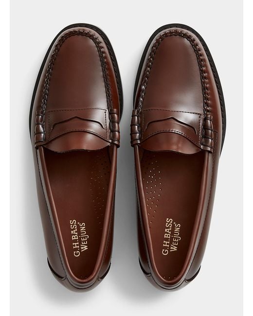 G.H.BASS Brown Larson Weejuns Loafers Men for men
