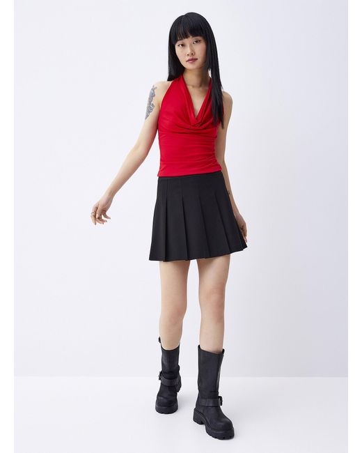 Twik Red Draped Halter Cami