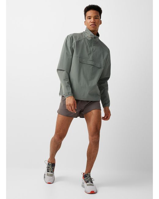 PRAISE Brown Perforated Running Short Over Cycling Shorts for men