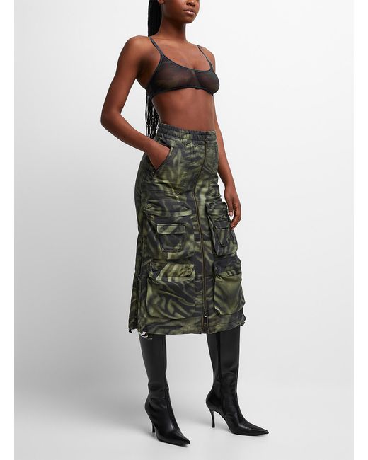 DIESEL O-mirtow Maxi Skirt (women, Green, 36)