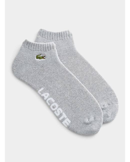 Lacoste Cotton Croc Padded Ped Socks in Patterned Grey (Gray) for Men ...