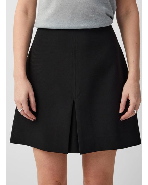 Contemporaine White V Slit Miniskirt