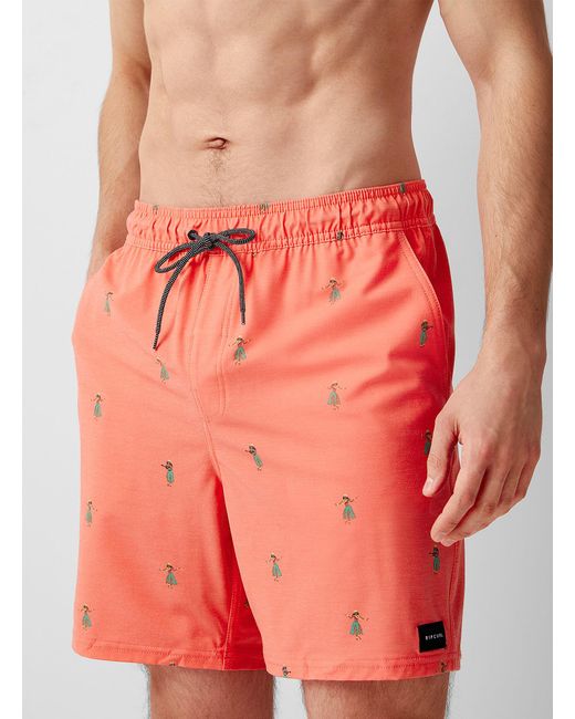 Rip Curl Hula Girl Stretch Swim Short in Orange for Men Lyst