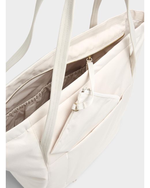 Herschel Supply Co. White Joana Ecosystem Tm Tote Bag With Suitcase Loop