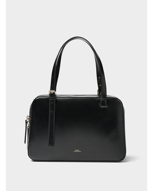A.P.C. Black Virginie Square Leather Bag