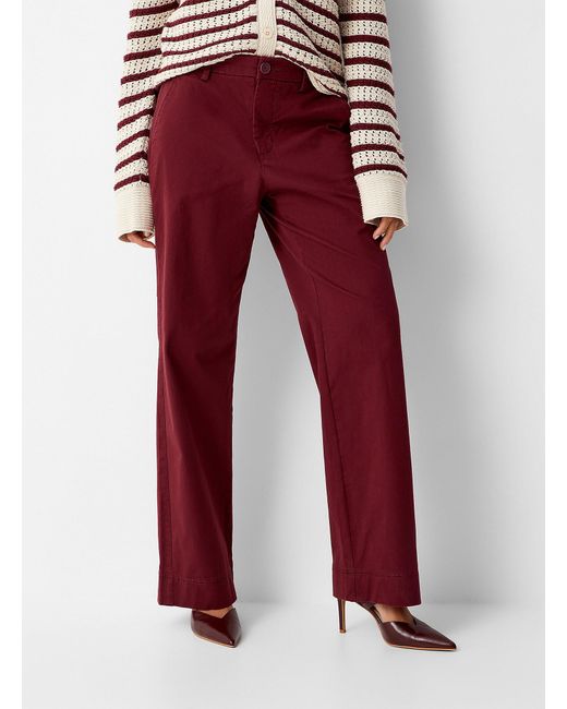Part Two Coloured Chino Pant Fit: Wide Leg, Regular Waist