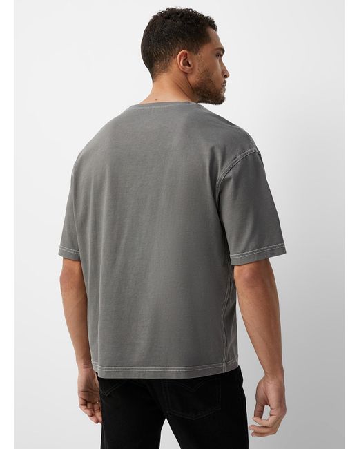 Le 31 Gray Washed Jersey T for men