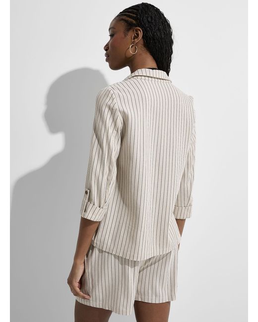 Vero Moda Multicolor Touch Of Linen Open Blazer