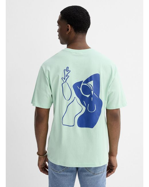 Only & Sons Green Retro Art T for men