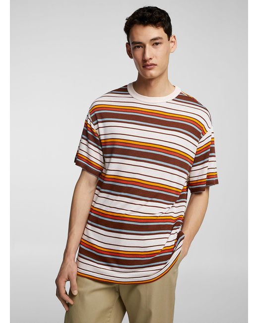 Gant Brown Soft Jersey Striped T for men