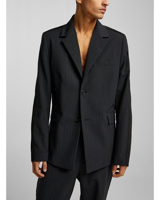 DIESEL Black J-wire Stripes And Satin Jersey Jacket (men, Blue, 38) for men