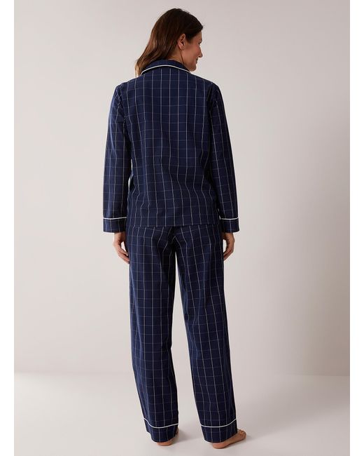 Ralph Lauren Blue White And Navy Checkers Pyjama Set