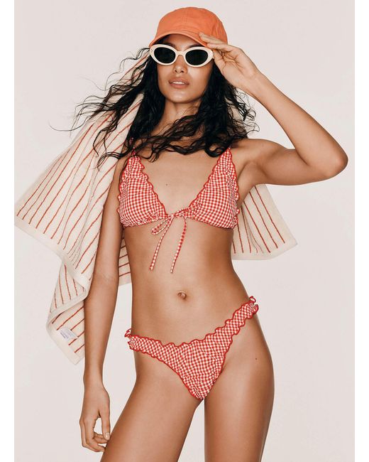 Simon's Red Gingham Ruffle