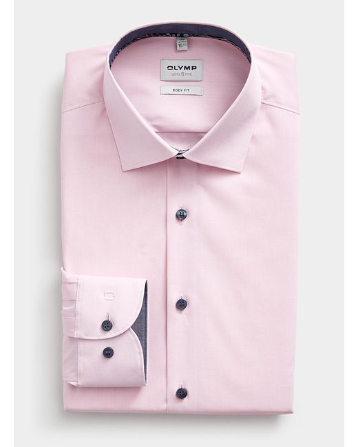 Olymp Pink Contrast Underside Colourful Shirt Modern Fit for men