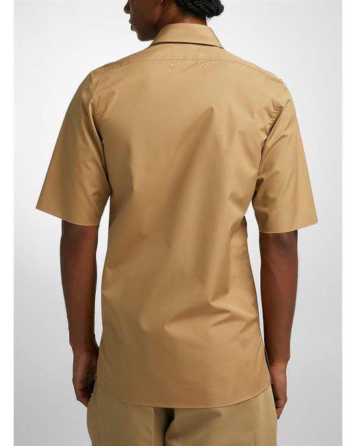 Maison Margiela Natural Pointed Collar Poplin Shirt for men