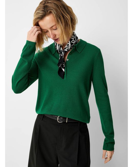 Contemporaine Green Responsibly Sourced Merino Wool Long
